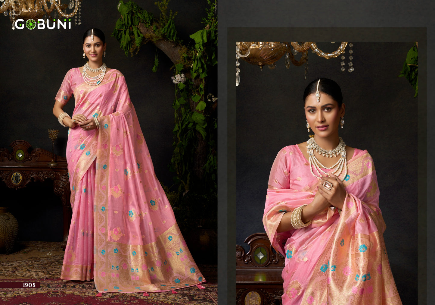 1908 Sundari Vol 2 Gobuni Organza Sarees