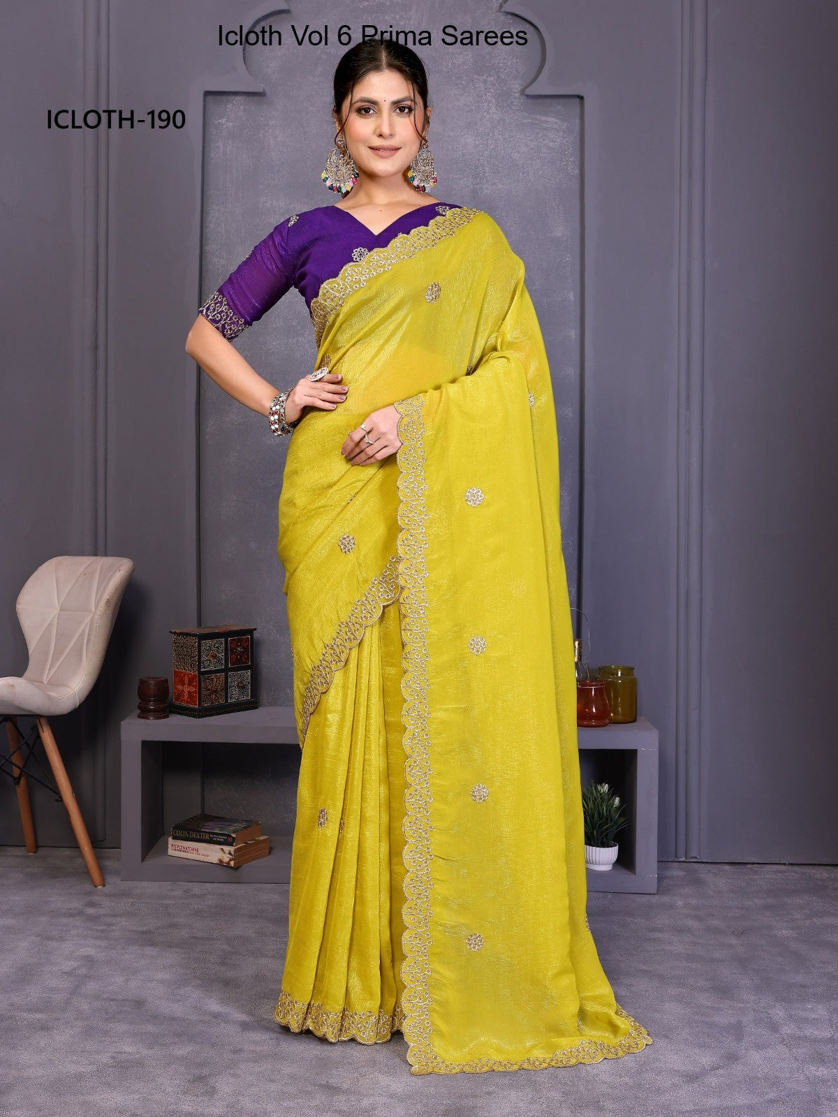 190 Icloth Vol 6 Prima Crunchy Crush Sarees