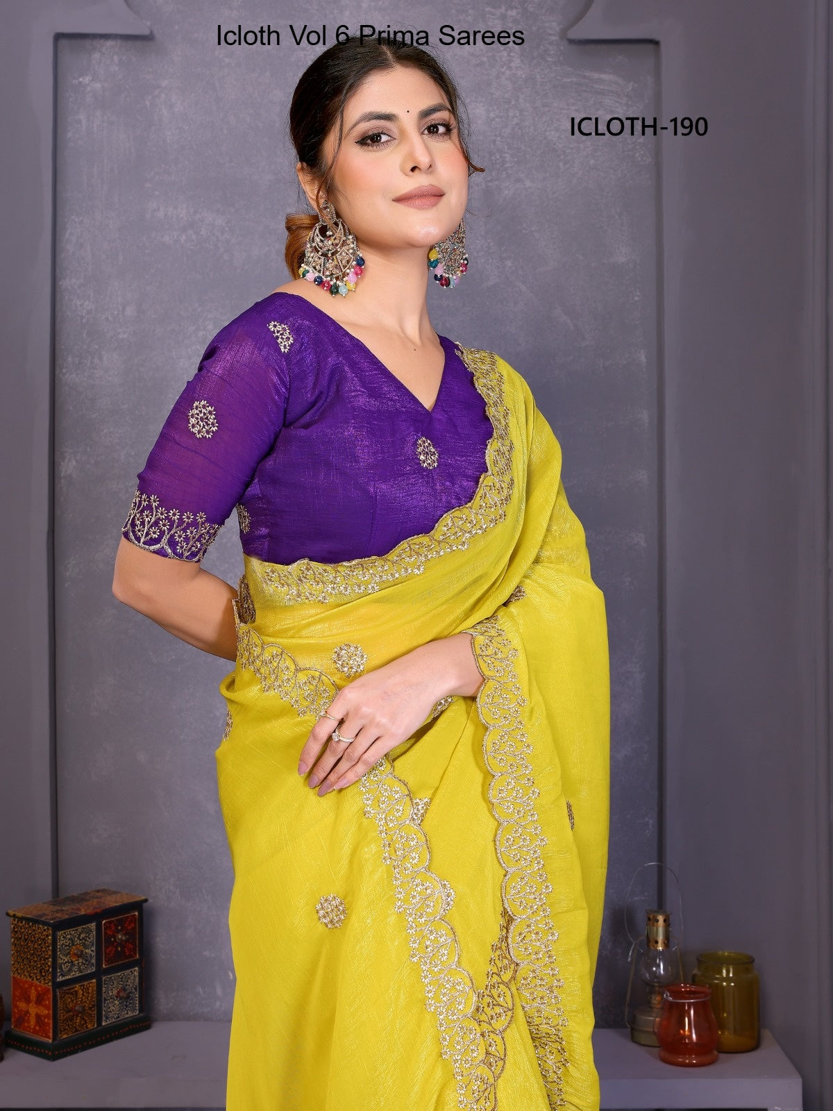 190 Icloth Vol 6 Prima Crunchy Crush Sarees