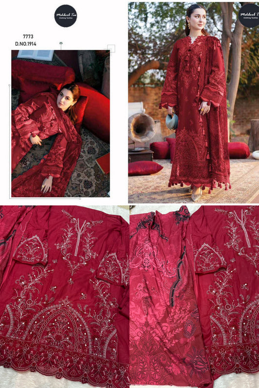 1914 Mehboob Tex Cambric Cotton Pakistani Salwar Suits