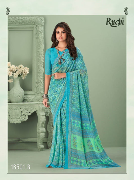 16501-B Raga Georgette Vol 1 Ruchi Sarees