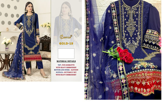 19 Gold Cosmos Fashion Pakistani Salwar Suits