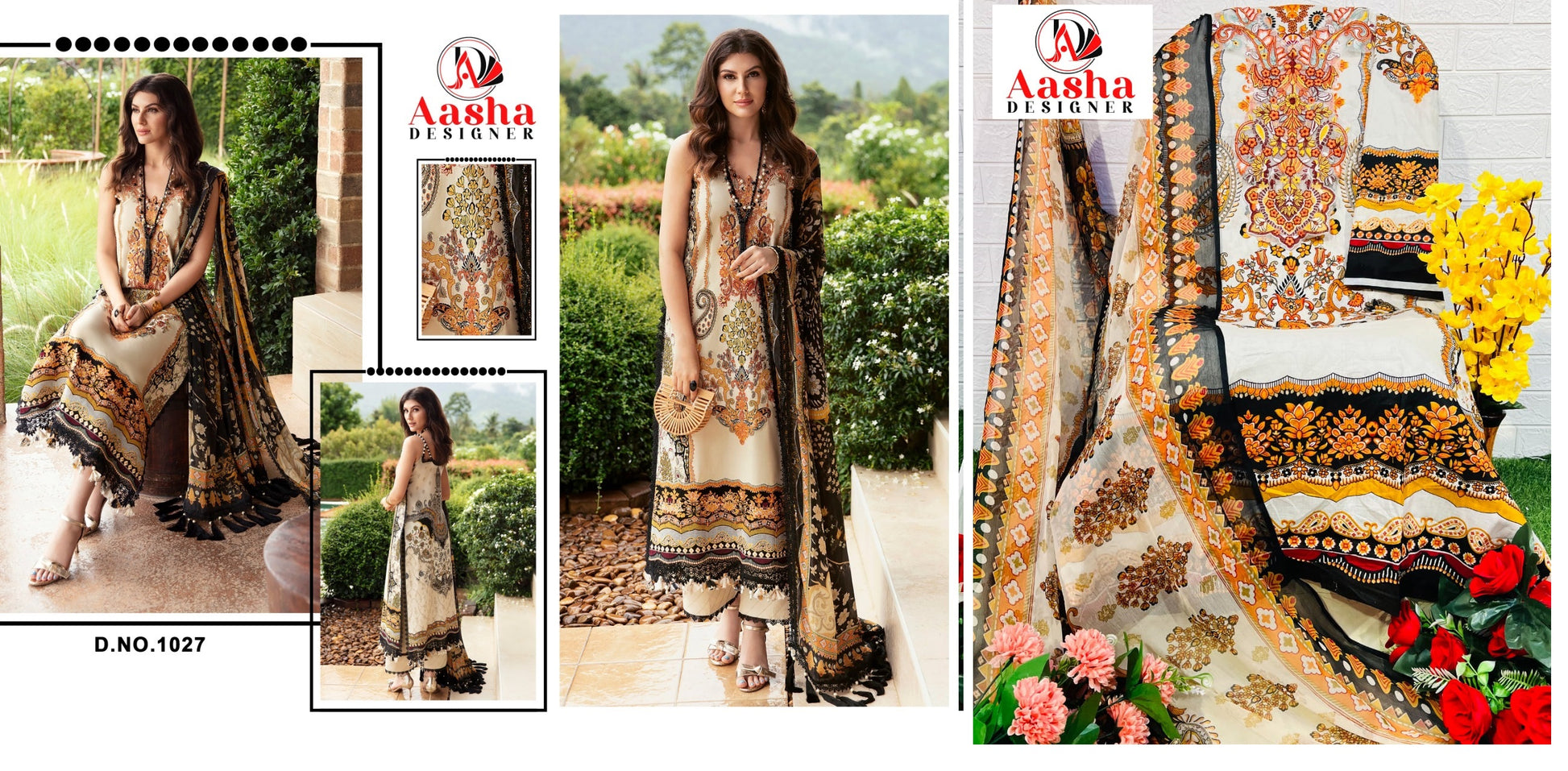 1027 Aasha Designer Pakistani Salwar Suits
