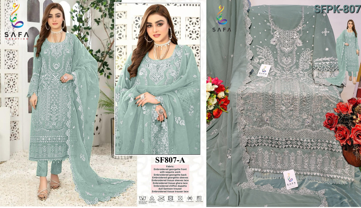 807A Safa Creation Pakistani Salwar Suits