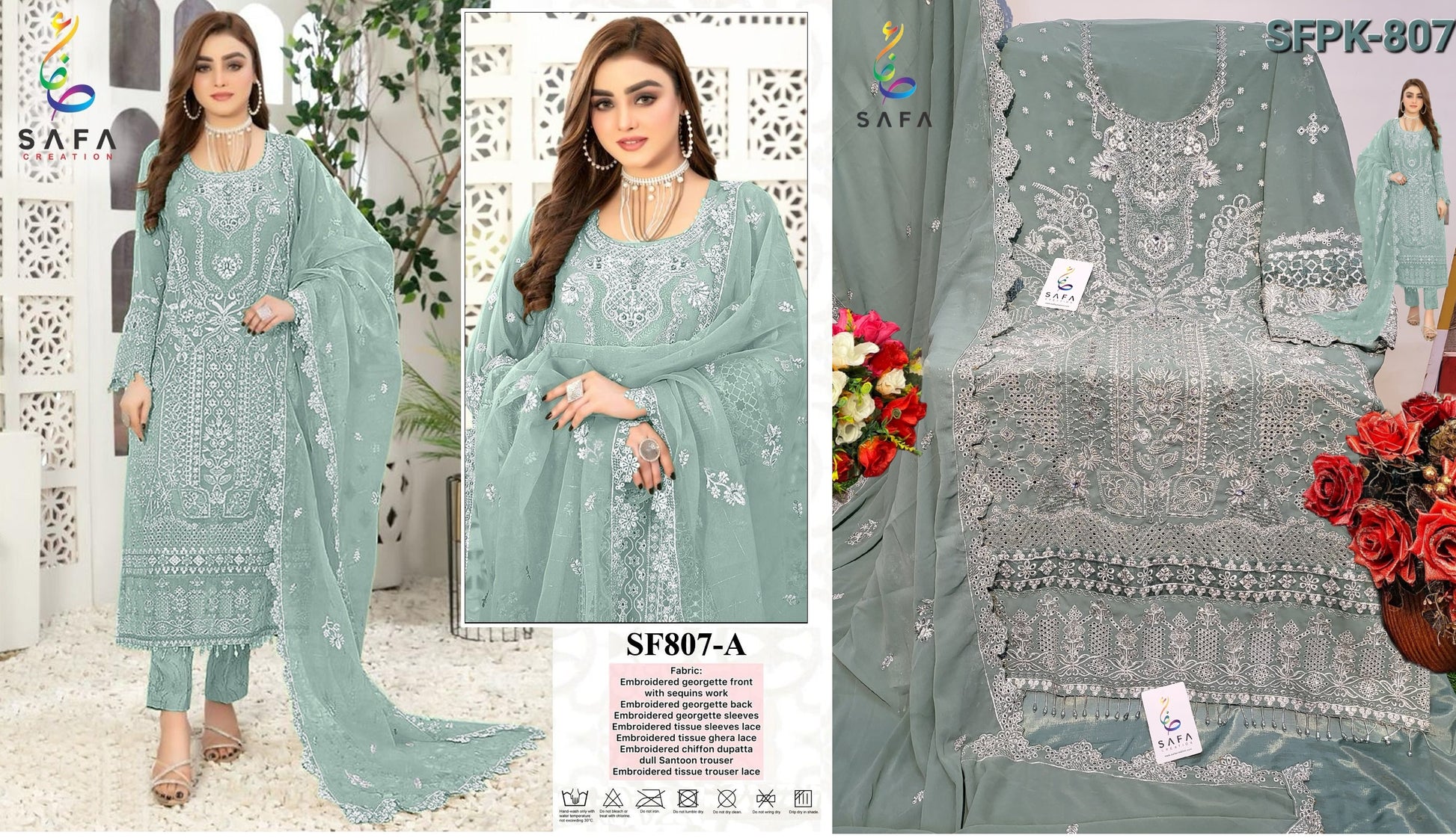 807A Safa Creation Pakistani Salwar Suits