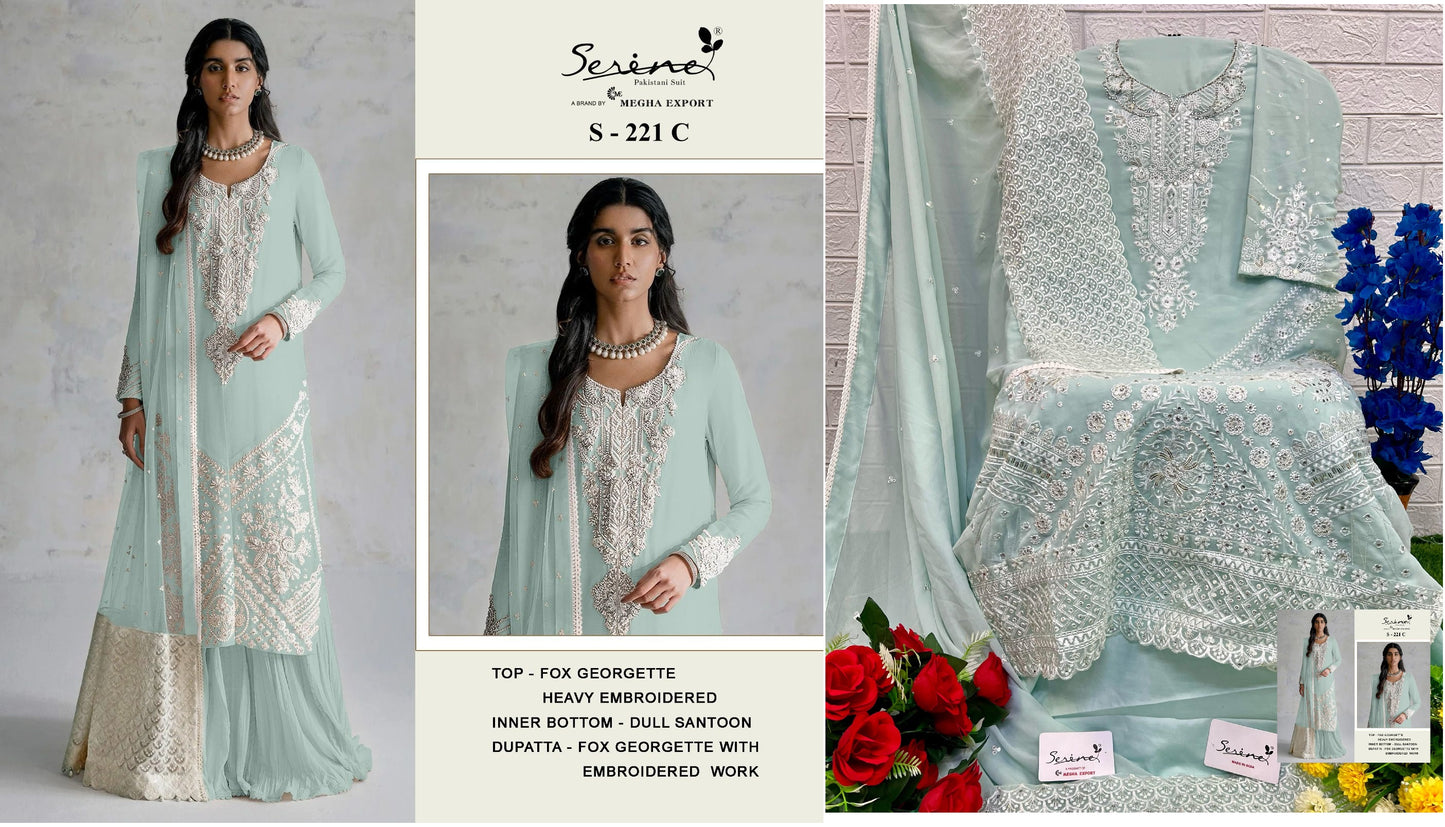 221C Serine Pakistani Salwar Suits