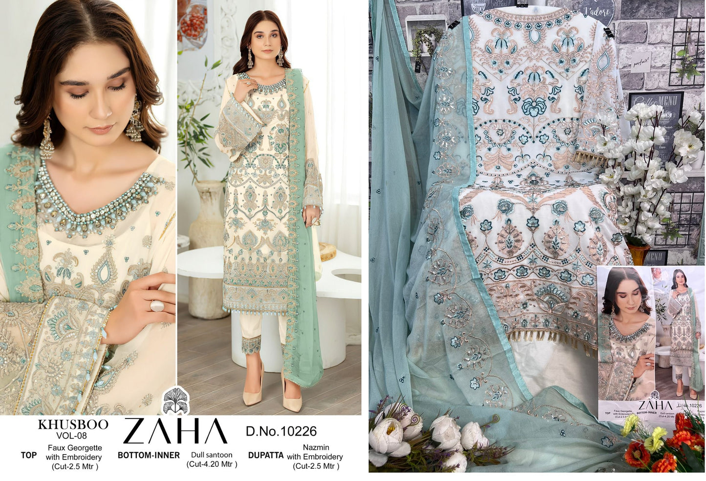 10226 Zaha Pakistani Salwar Suits
