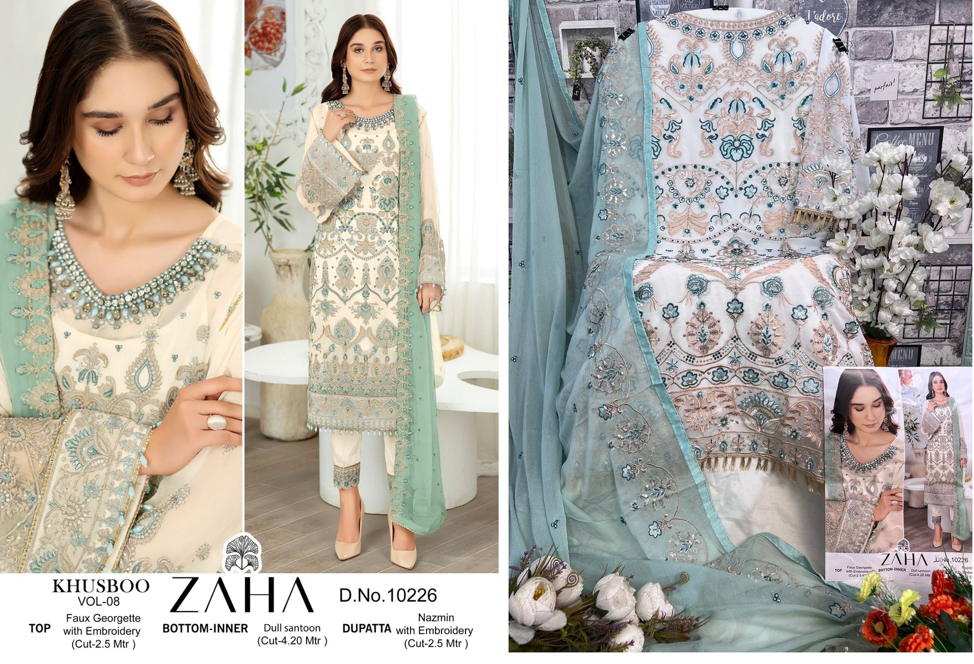 10226 Zaha Pakistani Salwar Suits