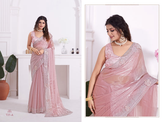 737A Light Mehek Sarees