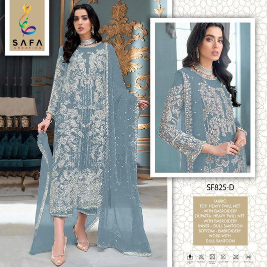 825D Safa Creation Pakistani Salwar Suits