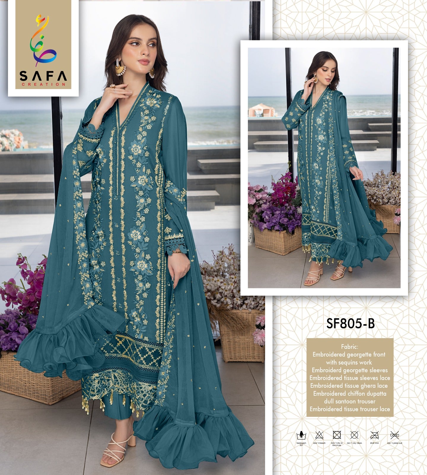 805Rama Safa Creation Pakistani Salwar Suits