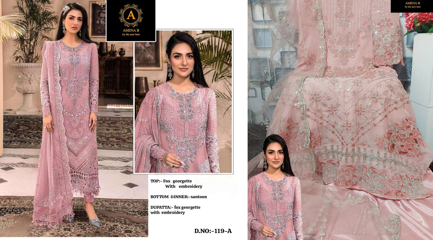 119A Amena B Pakistani Salwar Suits