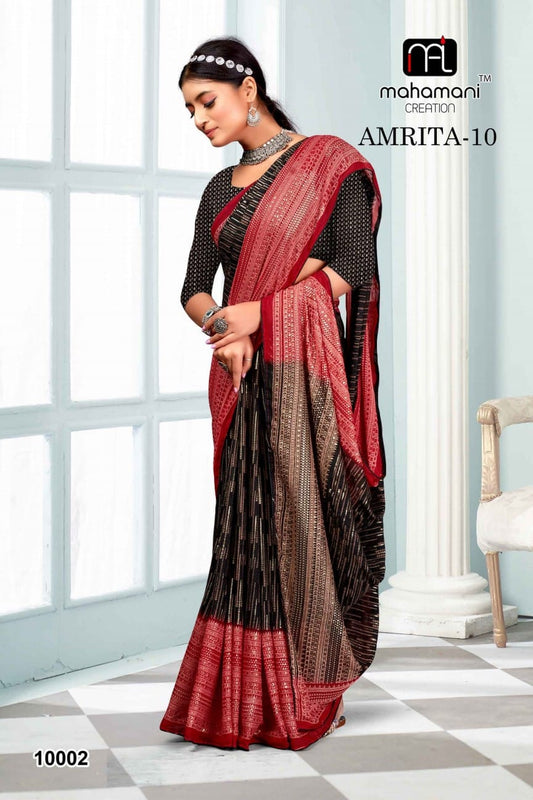 10002 Amrita Vol 10 Mahamani Creation Sarees