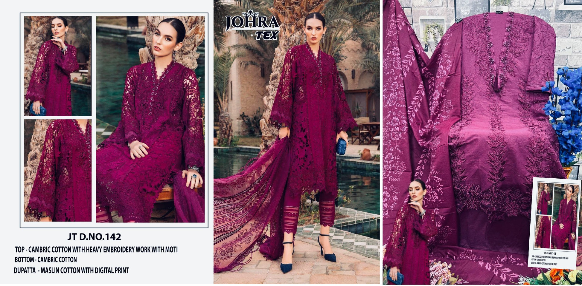 Jt-142 Johra Tex Pakistani Salwar Suits