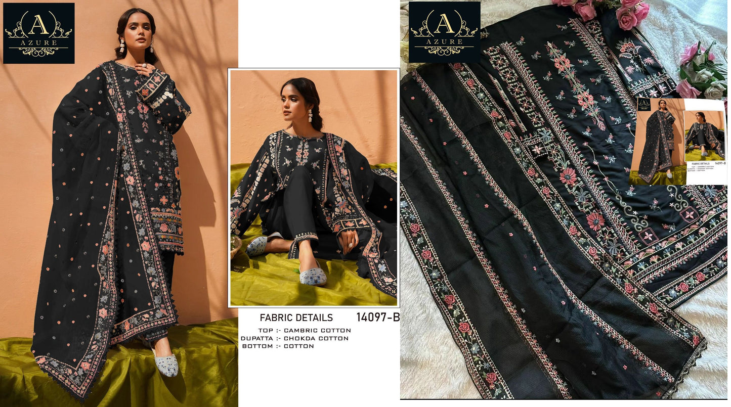 14097B Azure Pakistani Salwar Suits