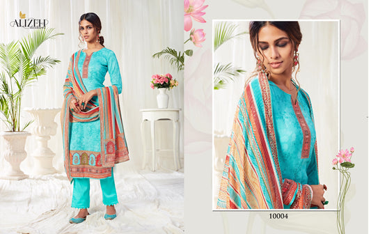 10004 Alizeh Unstitched Suits