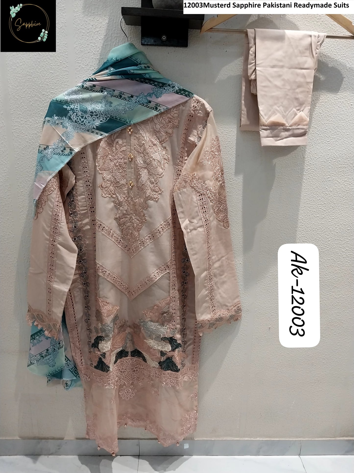12003Musterd Sapphire Pakistani Readymade Suits