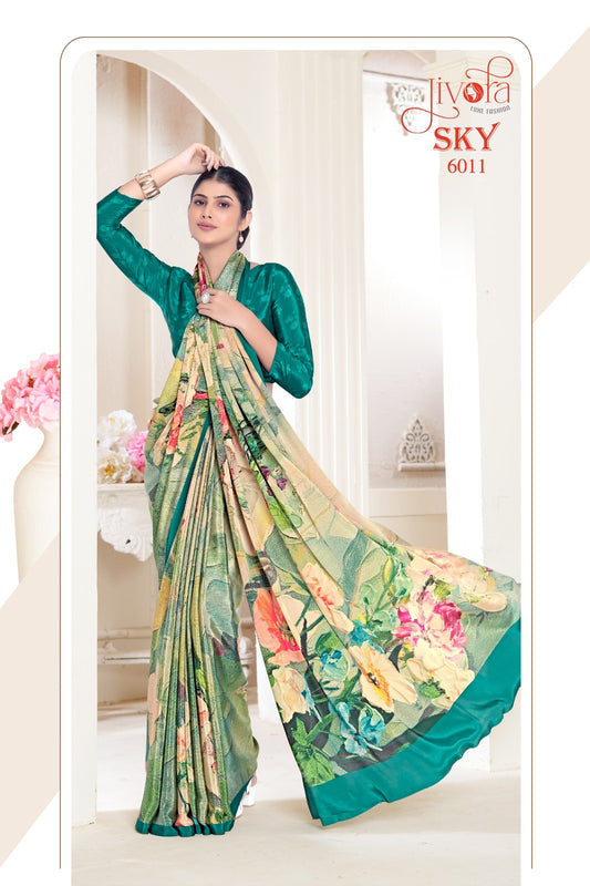 6011 Sky Jivora Sarees
