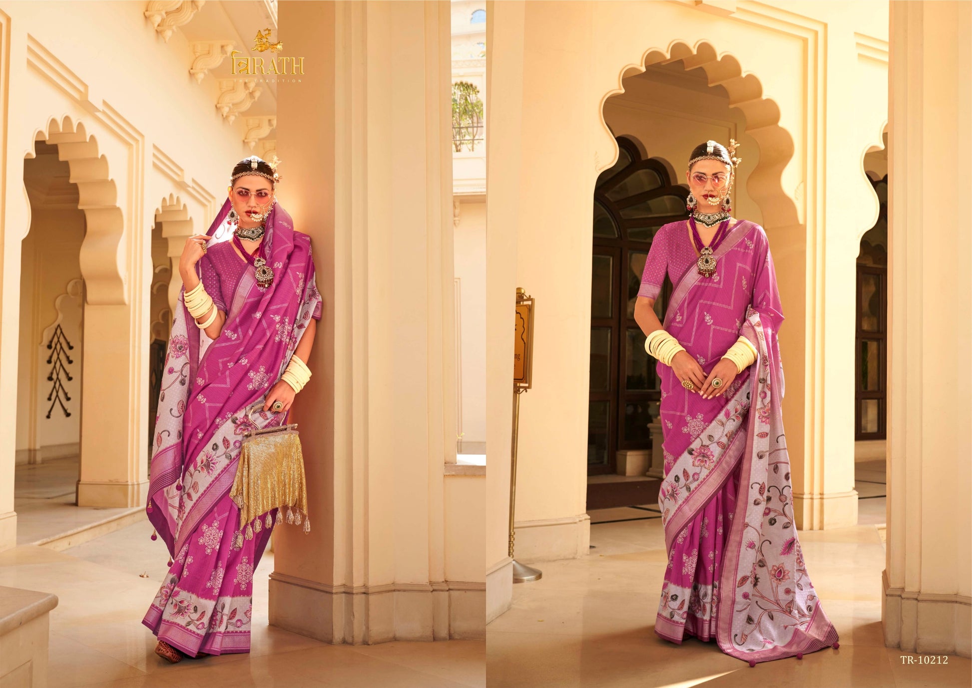 10212 Vrundavan Trirath Sarees