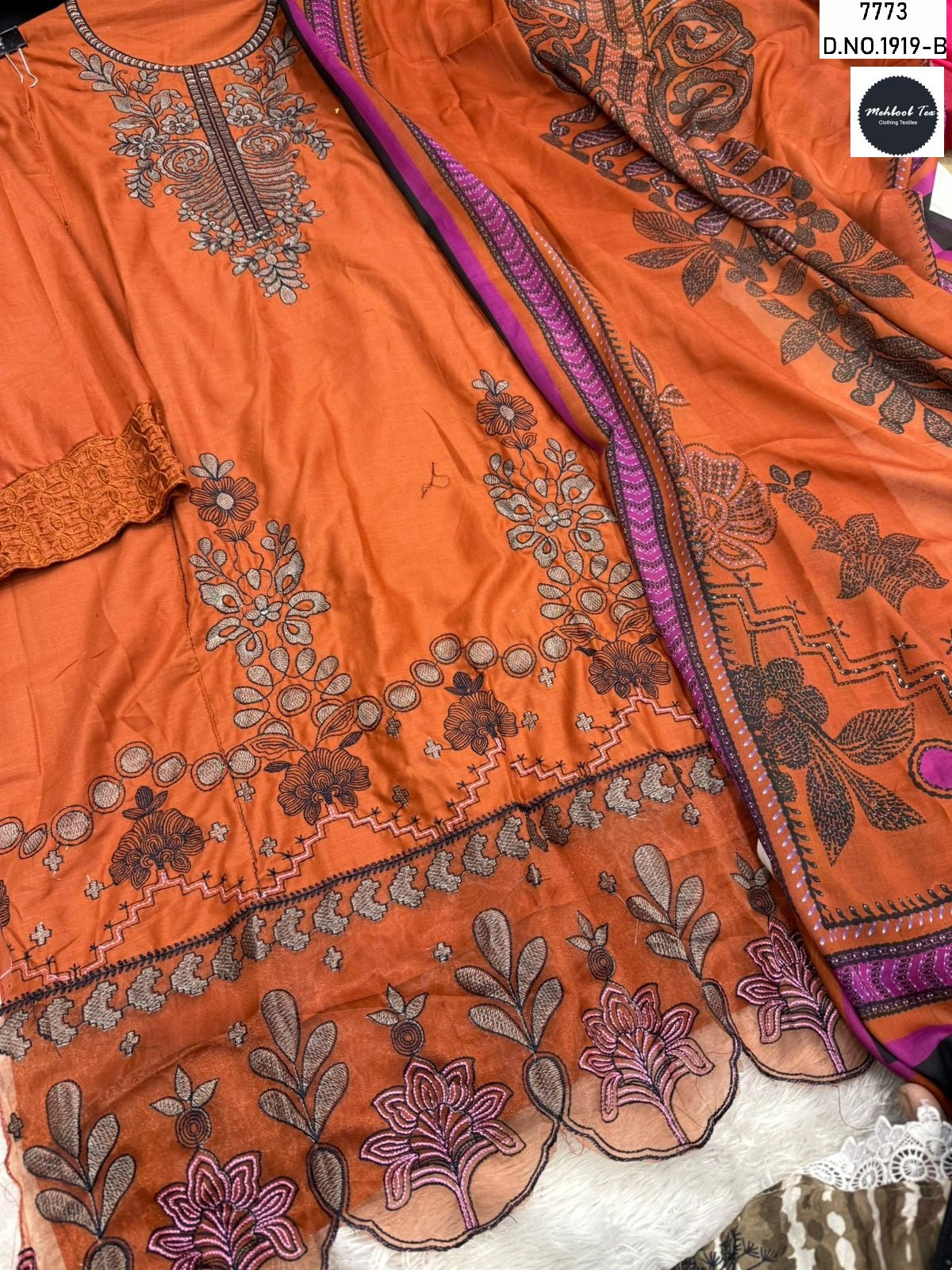 1919-B Mehboob Tex Heavy Rayon Pakistani Salwar Suits