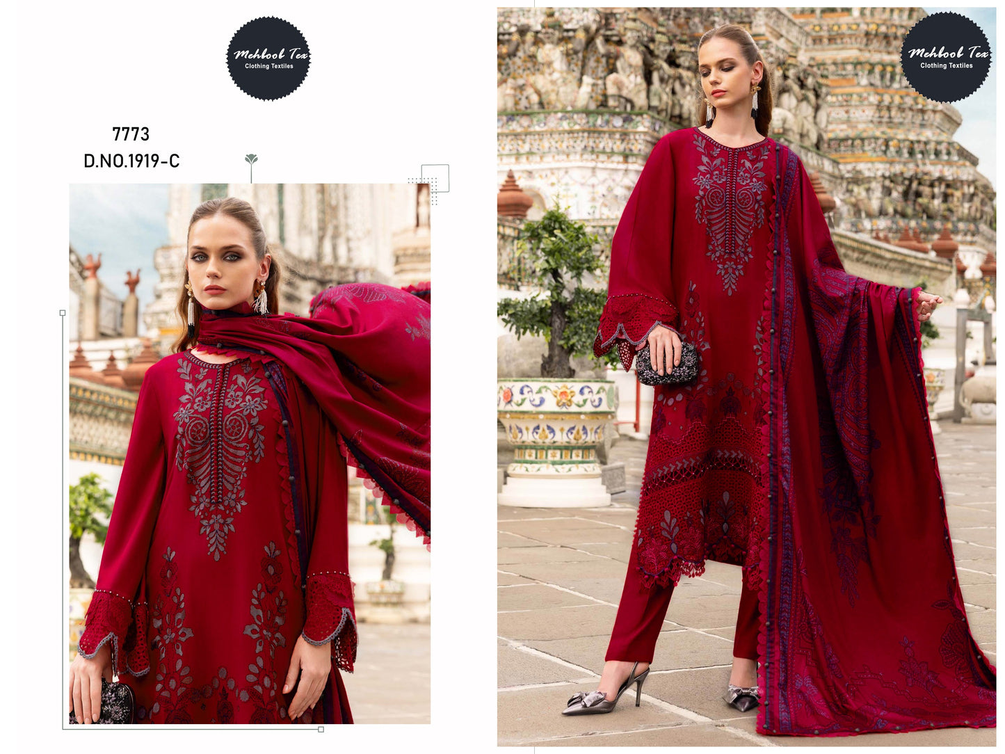 1919-C Mehboob Tex Heavy Rayon Pakistani Salwar Suits