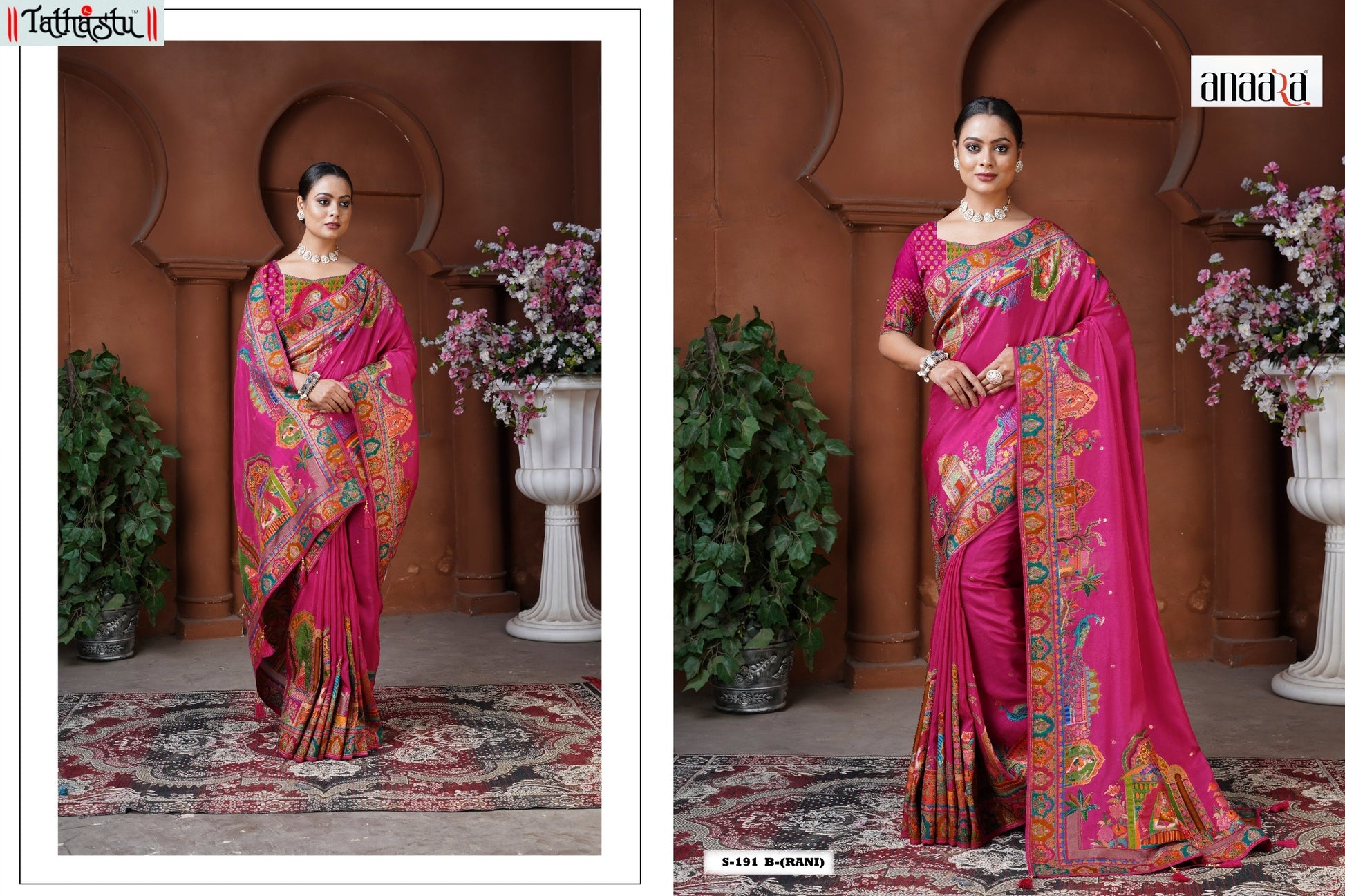 191B Anaara Postion Dola Silk Tathastu Silk Sarees