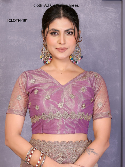 191 Icloth Vol 6 Prima Twill Net Sarees
