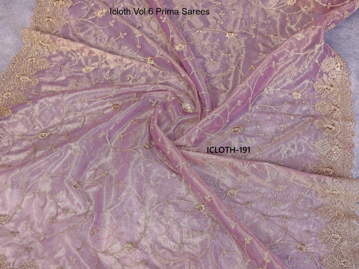 191 Icloth Vol 6 Prima Twill Net Sarees