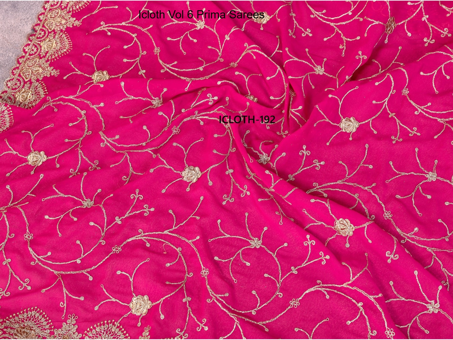 192 Icloth Vol 6 Prima Pure Georgette Sarees