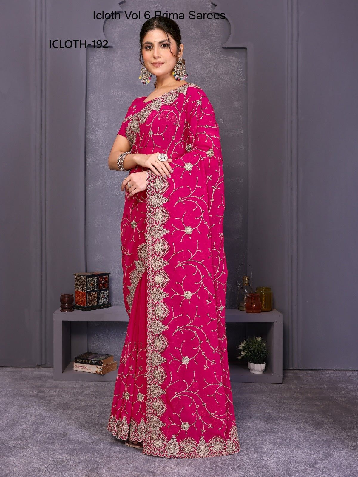 192 Icloth Vol 6 Prima Pure Georgette Sarees