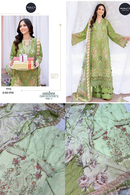 1930 Ombre Lawn Collection 25 Vol 7 Mehboob Tex Pure Cotton Pakistani Salwar Suits