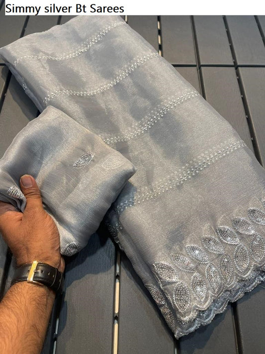 Simmy Silver Bt Sarees