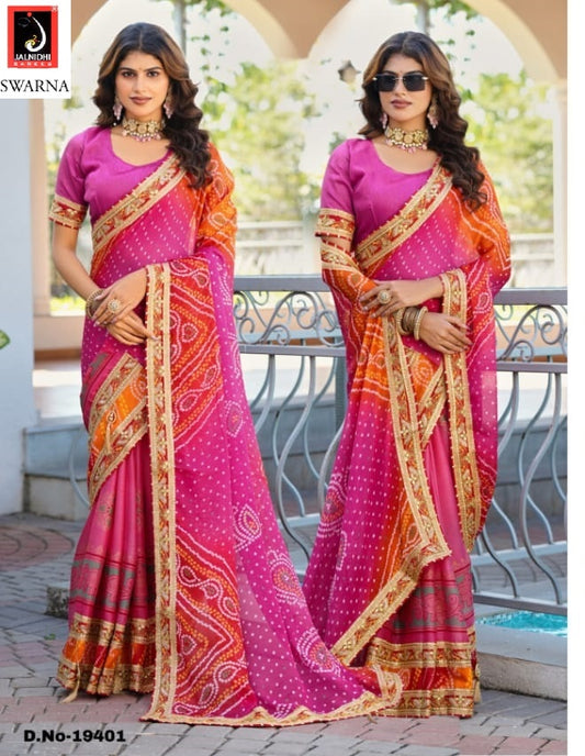 19401 Swarna Jalnidhi Chiffon Sarees