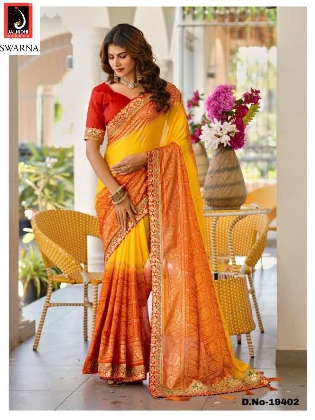 19402 Swarna Jalnidhi Chiffon Sarees