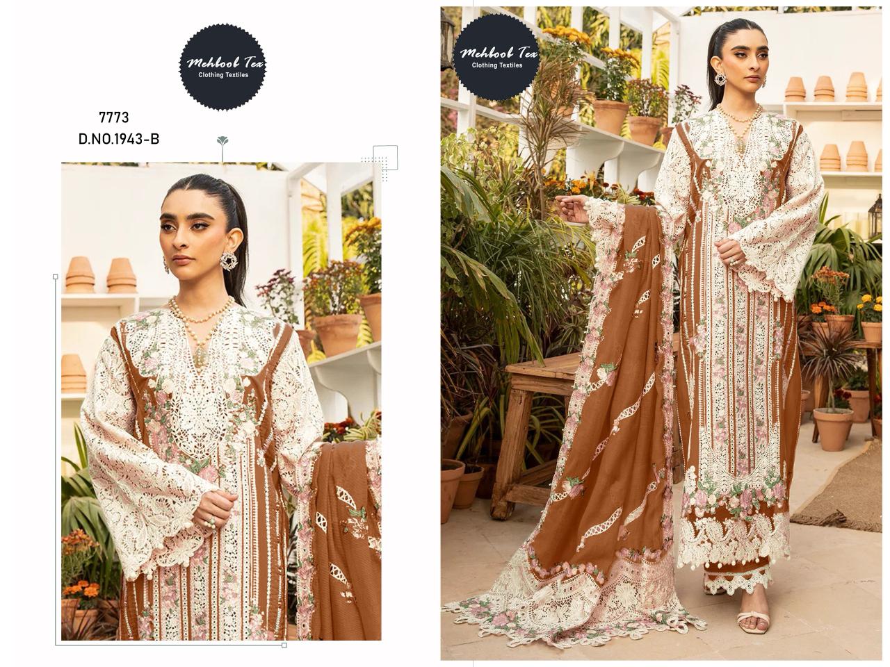 1943-B Mehboob Tex Pure Cotton Pakistani Salwar Suits