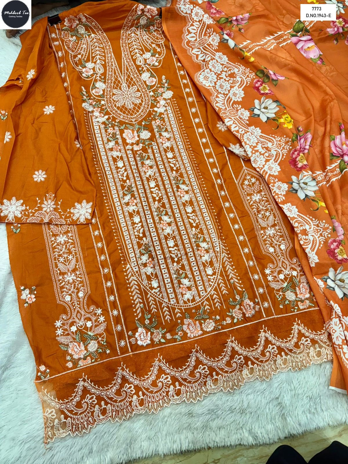 1943-D Mehboob Tex Pure Cotton Pakistani Salwar Suits