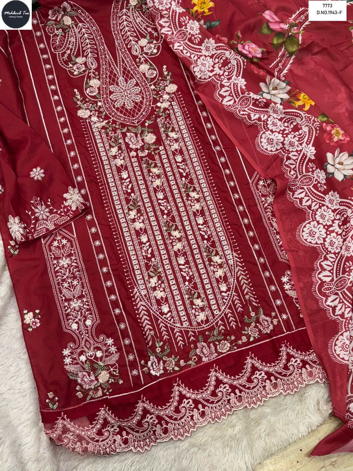 1943-E Mehboob Tex Pure Cotton Pakistani Salwar Suits