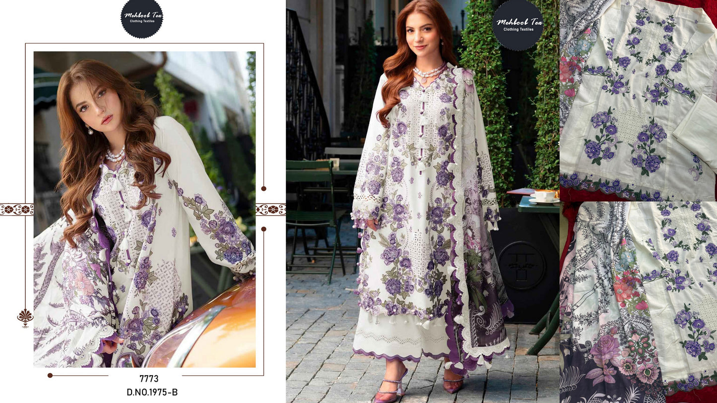 1975-B Mehboob Tex Pure Cotton Pakistani Salwar Suits