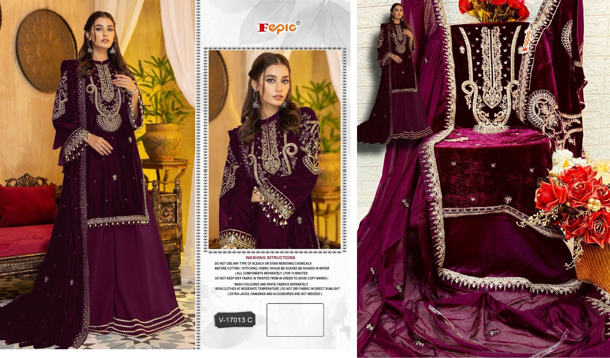 V-17013C Fepic Pakistani Salwar Suits