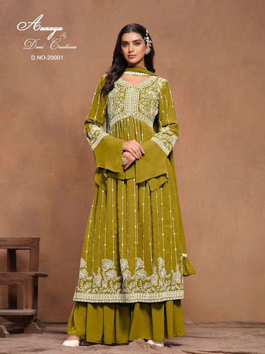 20001 Aanaya Vol 200 Dani Creation Faux Georgette Unstitched Suits