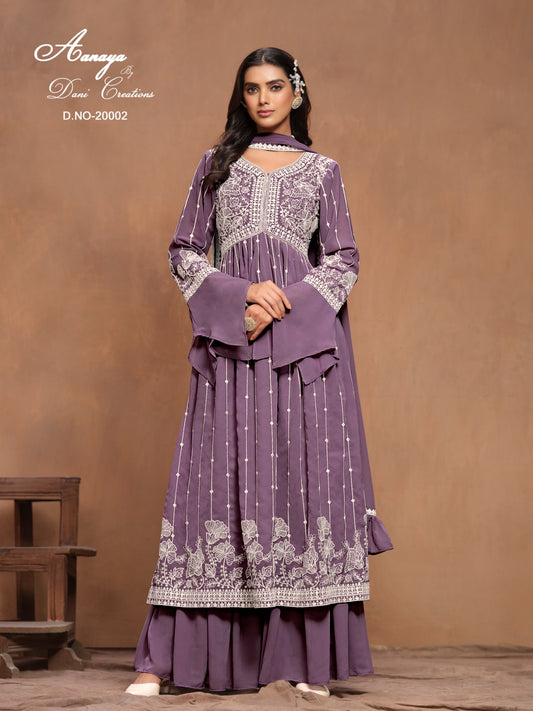 20002 Aanaya Vol 200 Dani Creation Faux Georgette Unstitched Suits
