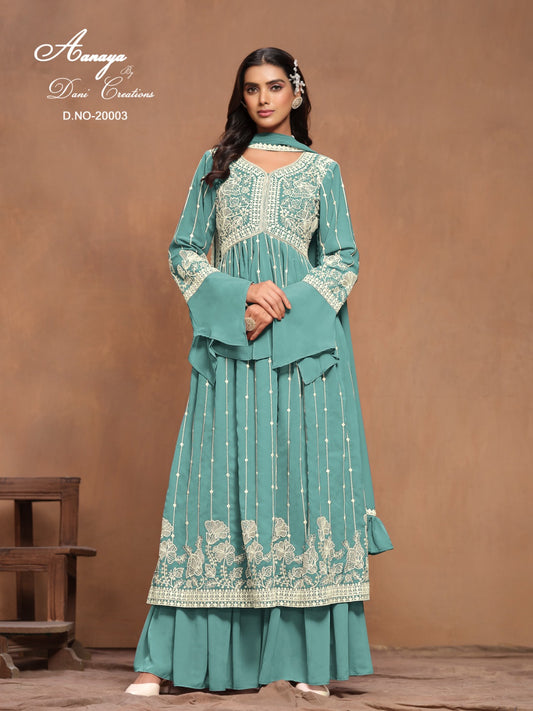 20003 Aanaya Vol 200 Dani Creation Faux Georgette Unstitched Suits
