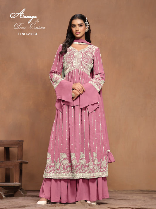 20004 Aanaya Vol 200 Dani Creation Faux Georgette Unstitched Suits