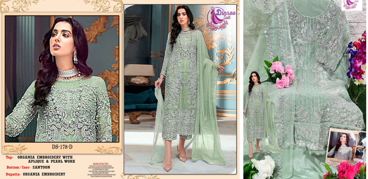 178D Dinsaa Suit Pakistani Salwar Suits