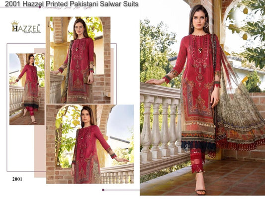 2001 Hazzel Printed Pakistani Salwar Suits