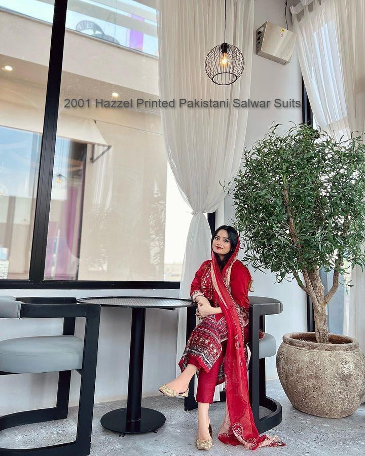 2001 Hazzel Printed Pakistani Salwar Suits