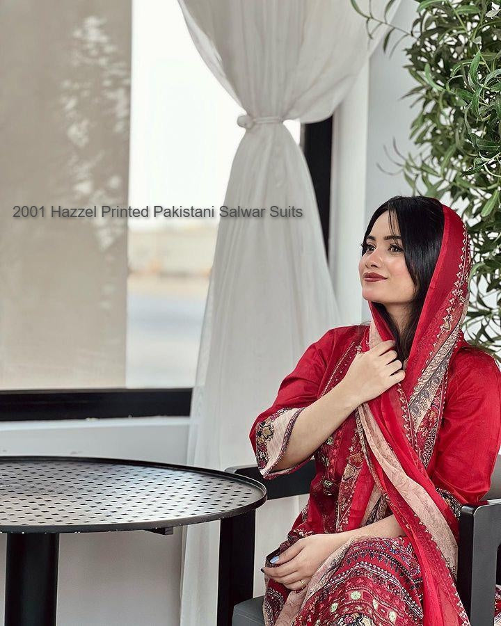 2001 Hazzel Printed Pakistani Salwar Suits