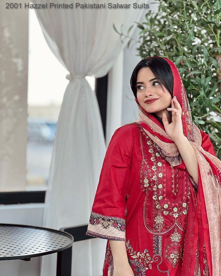2001 Hazzel Printed Pakistani Salwar Suits