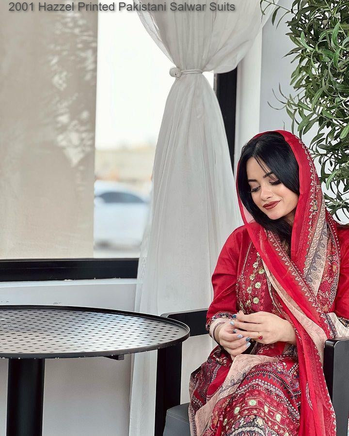 2001 Hazzel Printed Pakistani Salwar Suits