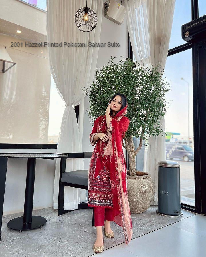 2001 Hazzel Printed Pakistani Salwar Suits